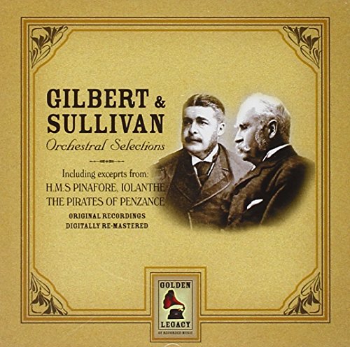 CD cover featuring portraits of composers Gilbert and Sullivan in a gold frame.
