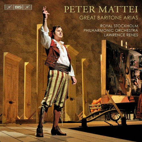 CD cover featuring baritone Peter Mattei in opera costume onstage.
