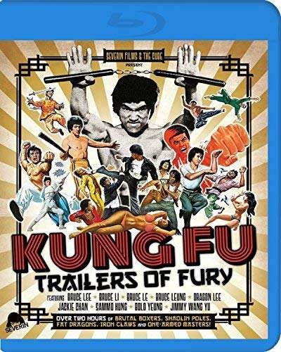 Blu-ray cover for "Kung Fu Trailers of Fury" featuring martial arts figures.