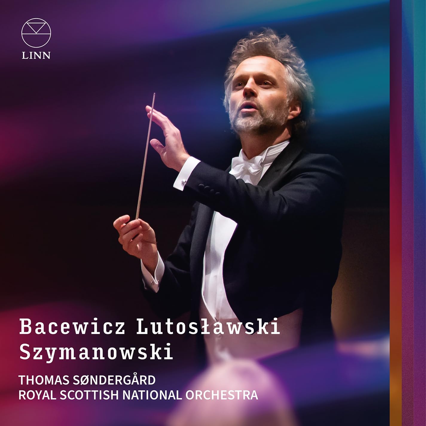 CD cover featuring conductor Thomas Søndergård with composer names listed.