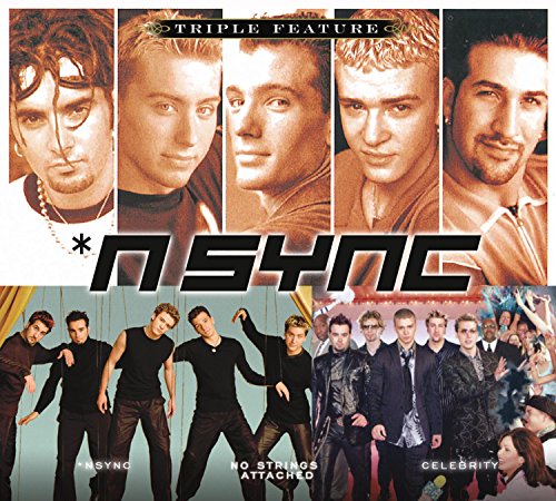 N Sync "Triple Feature" CD cover with group portraits and album art.