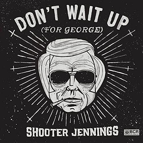 Black and white portrait of Shooter Jennings with sunglasses and a cigarette.