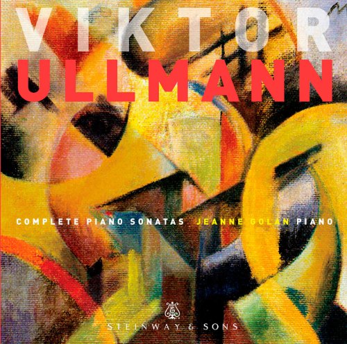 CD cover for Viktor Ullmann’s piano sonatas, featuring abstract art.