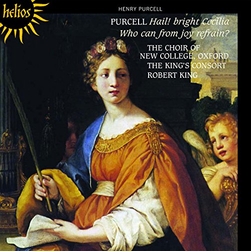 CD cover: Renaissance painting of Saint Cecilia with musical text.