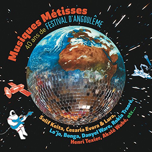 CD cover: Earth-like disco ball with space imagery and artist names.