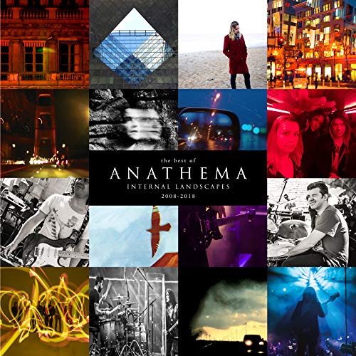 “Anathema - Internal Landscapes” CD cover with a collage of atmospheric images.