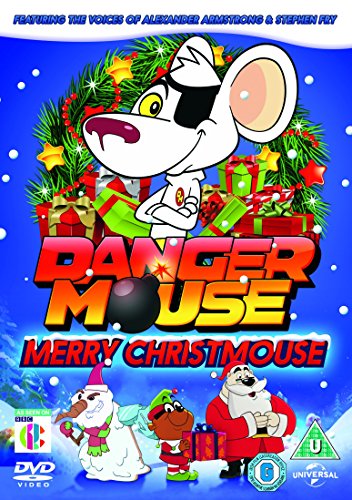 DVD cover for "Danger Mouse: Merry Christmouse" with cartoon characters.