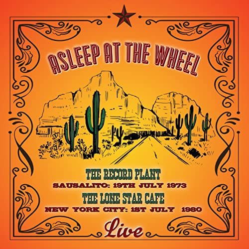 Asleep At The Wheel album cover with desert landscape and ornate frame.