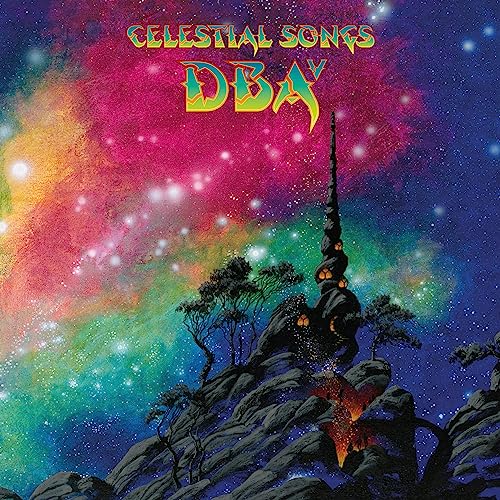 CD cover: colorful nebula background with a castle on a hill.
