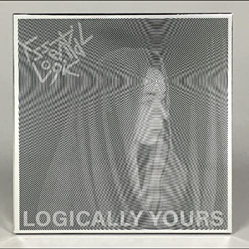 Essential Logic Logically Yours vinyl cover with black and white circular line pattern.