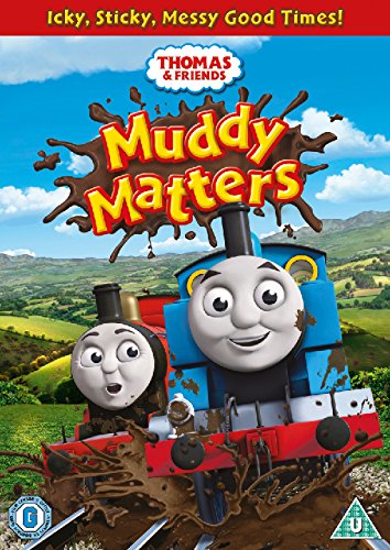 Muddy Matters" DVD cover featuring Thomas the Tank Engine in mud.
