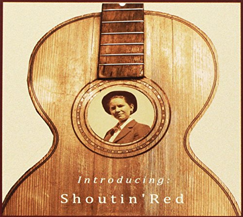 CD cover featuring a guitar-shaped design with a portrait inside.