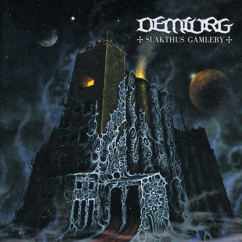 Dark album cover featuring a gothic tower with glowing windows.