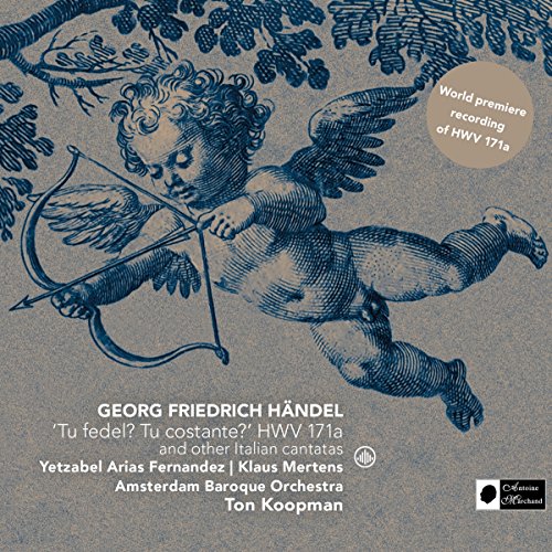 CD cover: Baroque-style cherub with bow, Handel’s cantatas listed.