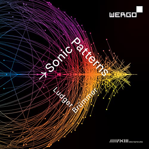CD cover for "Sonic Patterns" by Ludger Brummer, abstract colorful lines.