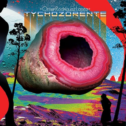 Album cover for Omar Rodríguez-López’s “Tychozorente” featuring a large geode.