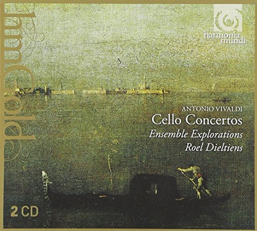 CD cover for Vivaldi’s Cello Concertos with a Venetian landscape.