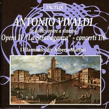 Vivaldi CD cover with purple swirls and a Venetian cityscape.