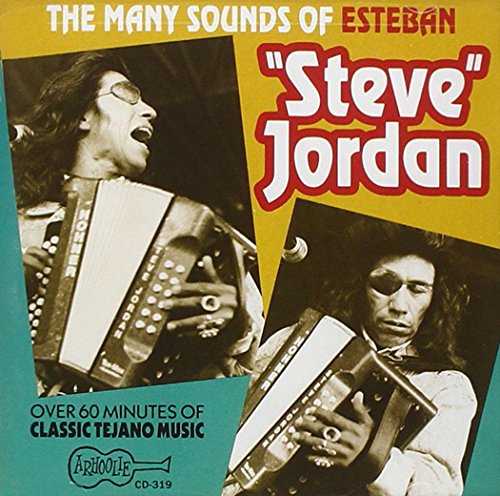 CD cover featuring musician Steve Jordan with an accordion, in black and white.