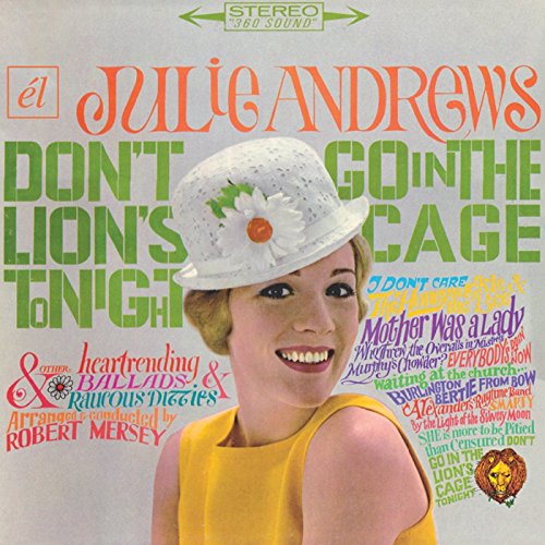 Julie Andrews album cover, featuring her in a white hat, smiling.