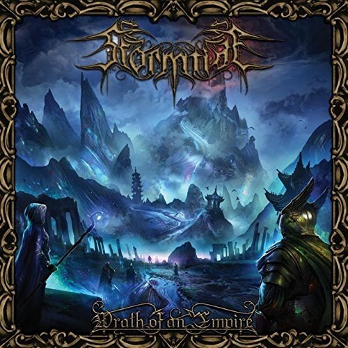 CD cover art: stormy mountain landscape with figures in armor.