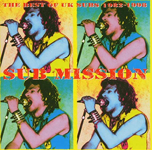 CD cover: four repeated images of a punk singer with a microphone.