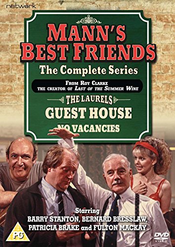 DVD cover for "Mann's Best Friends" featuring four actors in a comedic scene.