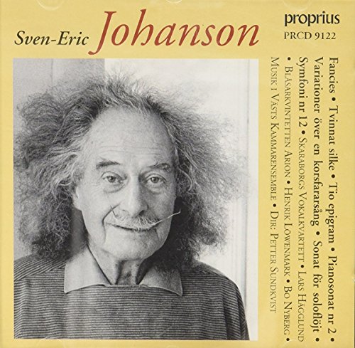 CD cover featuring a portrait of composer Sven-Eric Johansson.