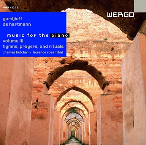 CD cover: arched hallway with blue text reading "Music for the Piano.
