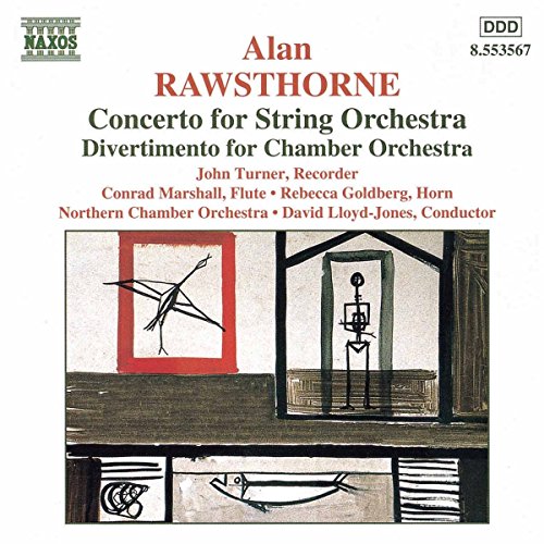 CD cover for Alan Rawsthorne's Concerto for String Orchestra, abstract art.