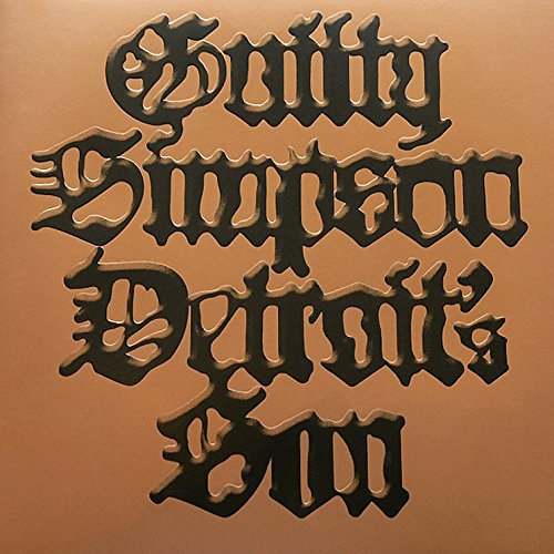 CD cover for Guilty Simpson’s “Detroit’s Son” with ornate black lettering.