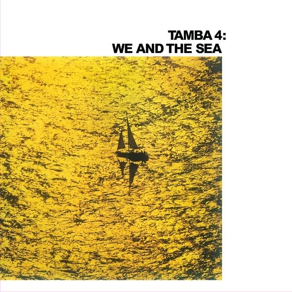 Yellow textured sea with a silhouetted sailboat, album title above.