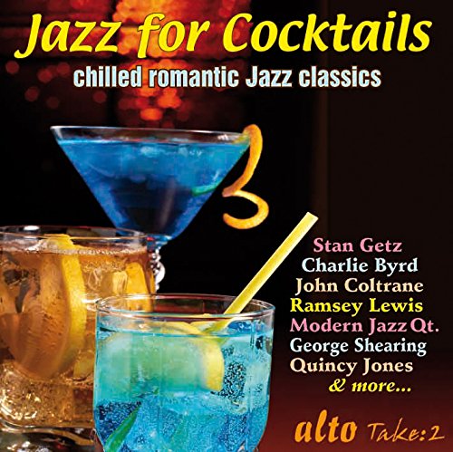 CD cover: cocktails, text āJazz for Cocktailsā and artist names listed.