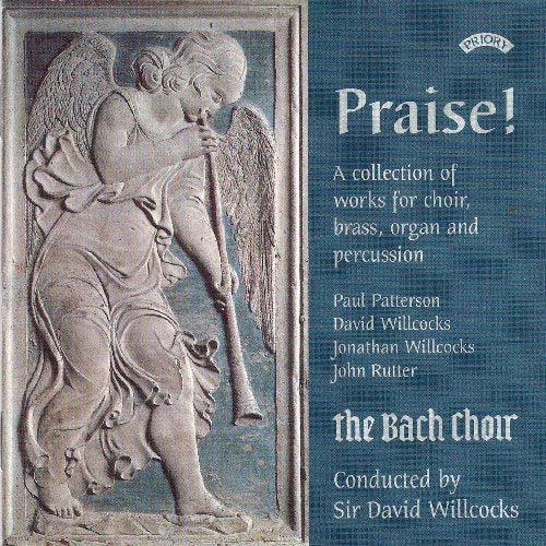 CD cover featuring a sculpted angel playing a trumpet, titled "Praise!".