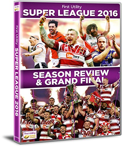 DVD cover for First Utility Super League 2016 Season Review, rugby players.