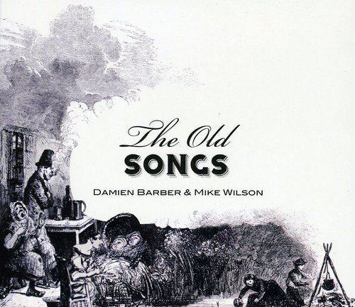 CD cover for “The Old Songs” by Damien Barber & Mike Wilson, sketched scene.