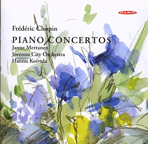 CD cover for Chopin piano concertos performed by Janne Mertanen.