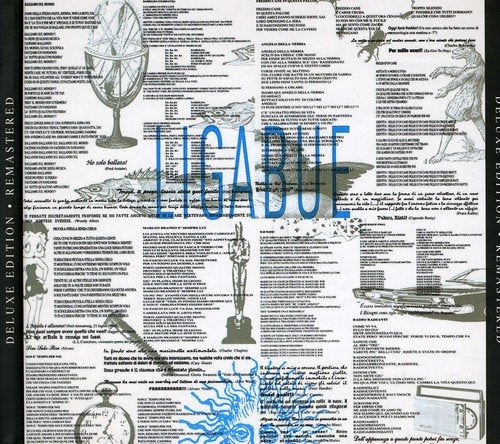 CD album cover for Ligabue, with collage of images and text.