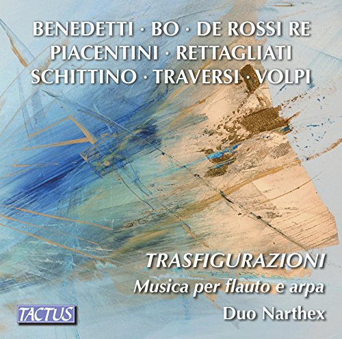 CD cover for "Trasfigurazioni" by Duo Narthex, abstract painted design.