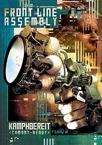 DVD cover for Front Line Assembly's "Kampfbereit" featuring robotic arm imagery.