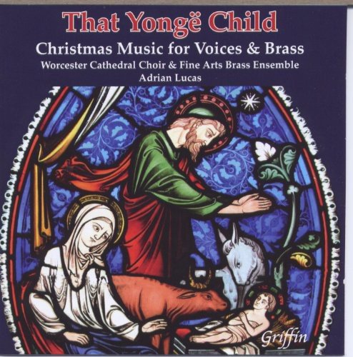 CD cover featuring stained glass depiction of the Nativity scene.