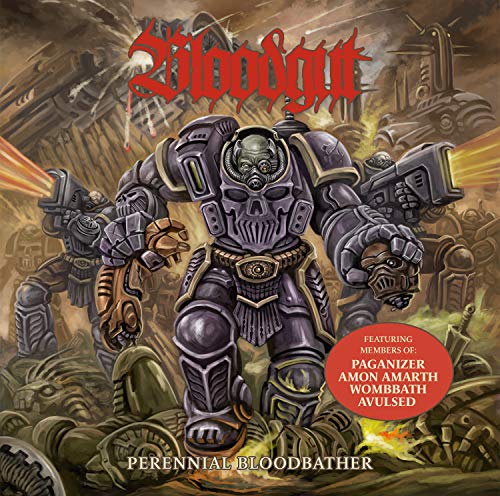 CD cover: armored warrior with skull mask, dark fantasy art style.