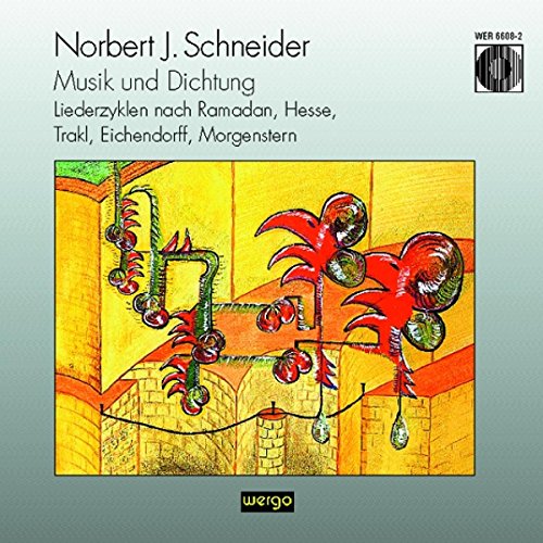 CD cover: abstract red and yellow plant illustration, text details.