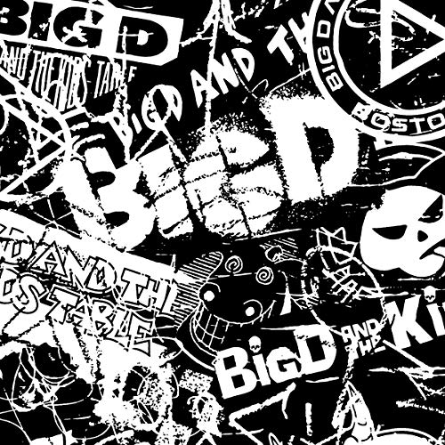 Black and white CD cover with layered, distressed band logo and text.