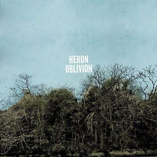Album cover for Heron Oblivion featuring trees against a cloudy sky.