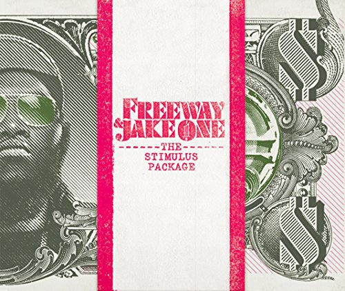 CD cover with portrait and dollar bill design, text “Freeway & Jake One”.