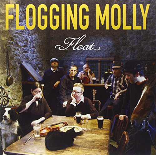 Flogging Molly’s “Float” vinyl cover: band in a pub scene.