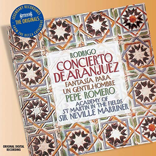 CD cover for Rodrigo’s “Concierto de Aranjuez” with tile pattern.