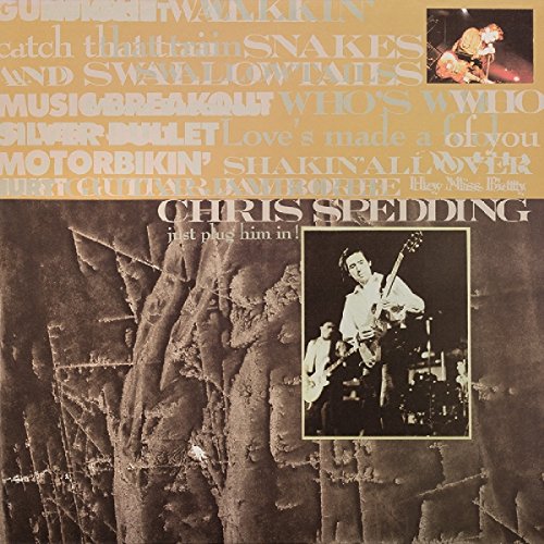 CD cover for Chris Spedding’s “Just Plug Him In” featuring musician portraits.