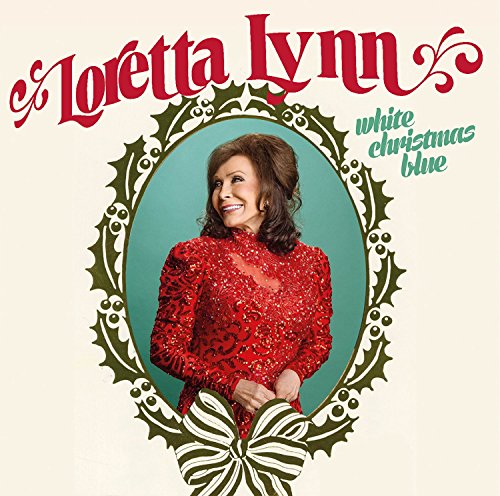 Loretta Lynn album cover, "White Christmas Blue", portrait in ornate frame.